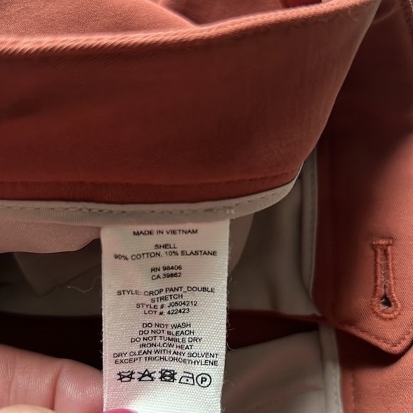 NWT Theory Double Stretch Crop Pant in Cognac - Picture 6 of 8